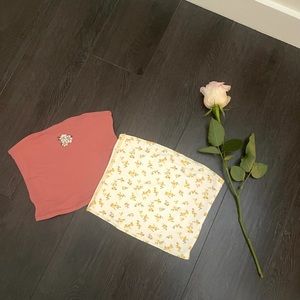 Super Cute Holister Croped Floral Tube Tops
